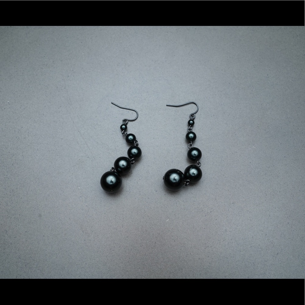 Black drop earrings